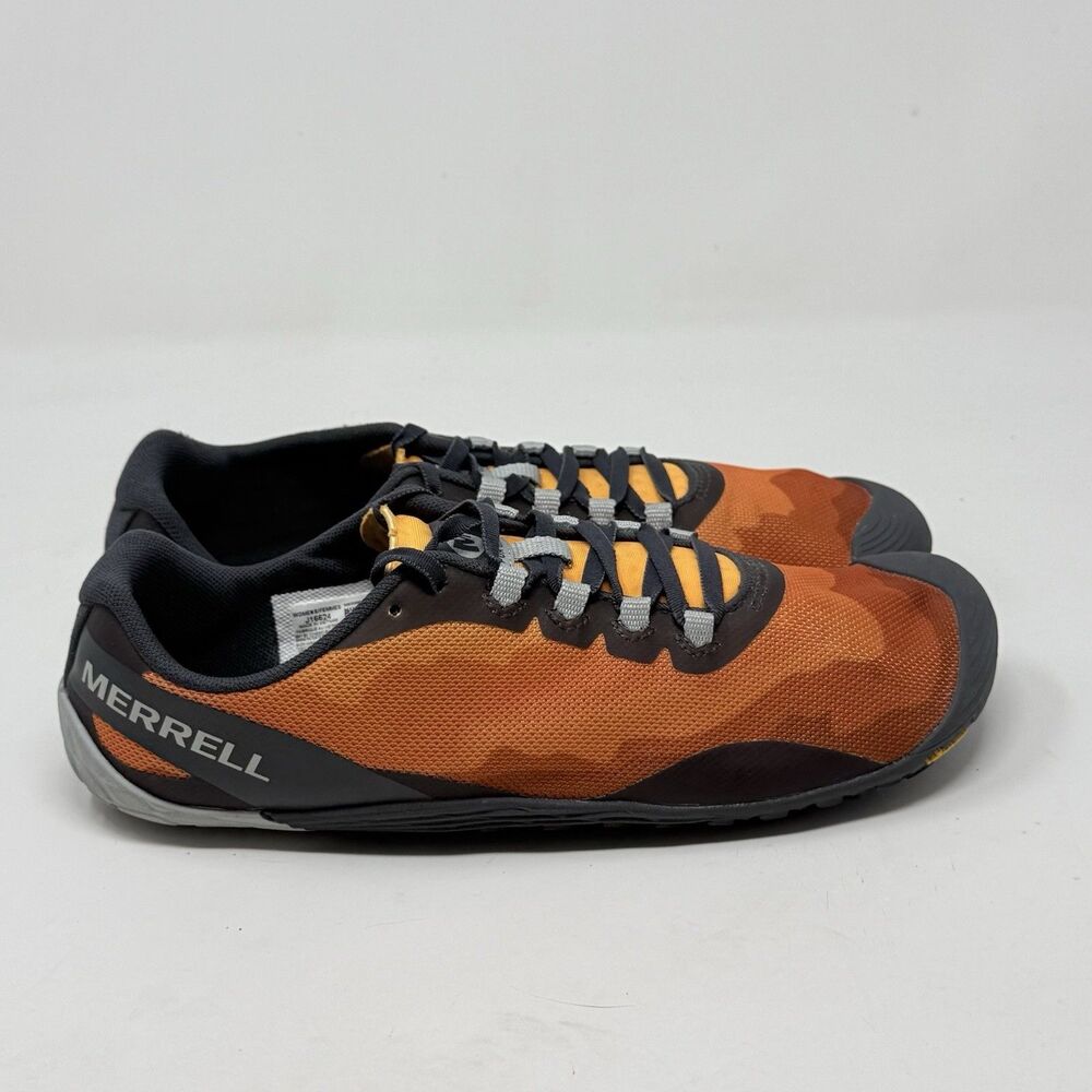 Merrell Vapor Glove 4 Shoes Womens 10.5 Orange Camo Running Barefoot Vibram